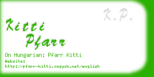 kitti pfarr business card